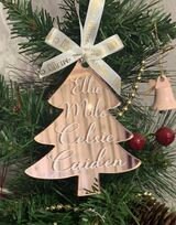 Personalised Christmas Tree Shaped Bauble decoration