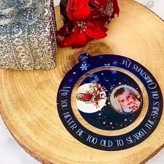 May you never be too old to search the skies on Christmas eve Bauble