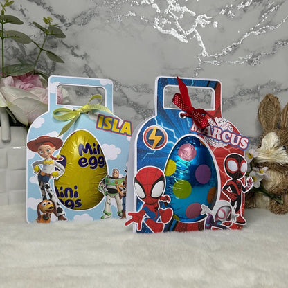 Personalised Easter Bunny Egg Holder | Kids Custom Name Easter Gift Treat Box