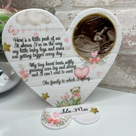 Baby Announcement Ultrasound Keepsake