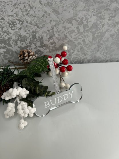 Personalised Pet Bone Bauble