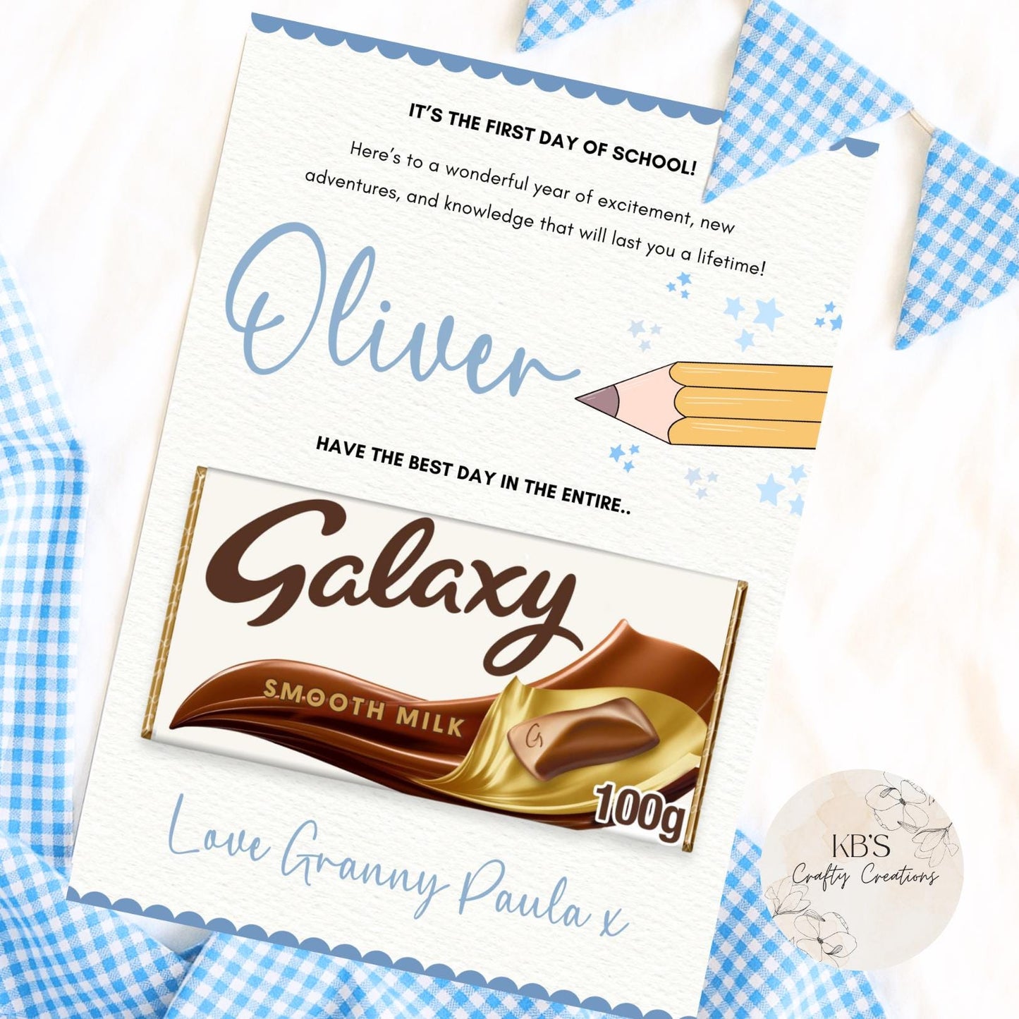 Personalised First Day of School Gift Treat Board