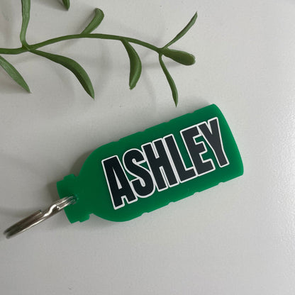 Personalised Prime Drink Bottle Keyring