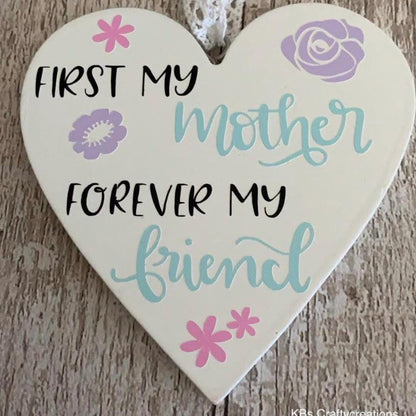 Mum Wooden Hanging Heart