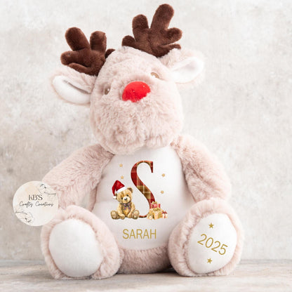 Personalised Christmas Reindeer Teddy