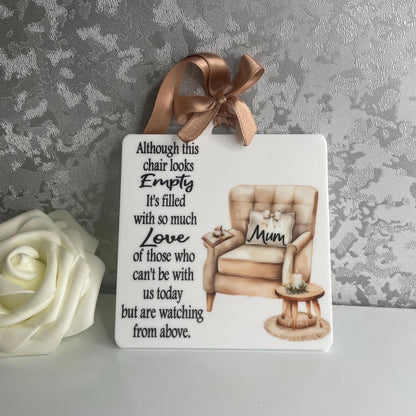 Empty Chair Memorial Hanging Decoration