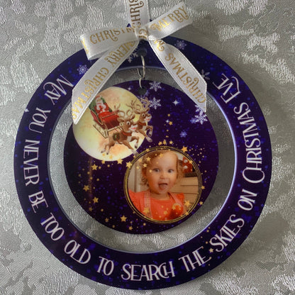 May you never be too old to search the skies on Christmas eve Bauble