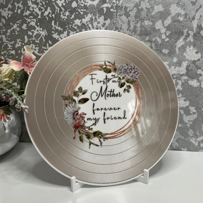 First My Mother, Forever My Friend Record Vinyl Player Gift