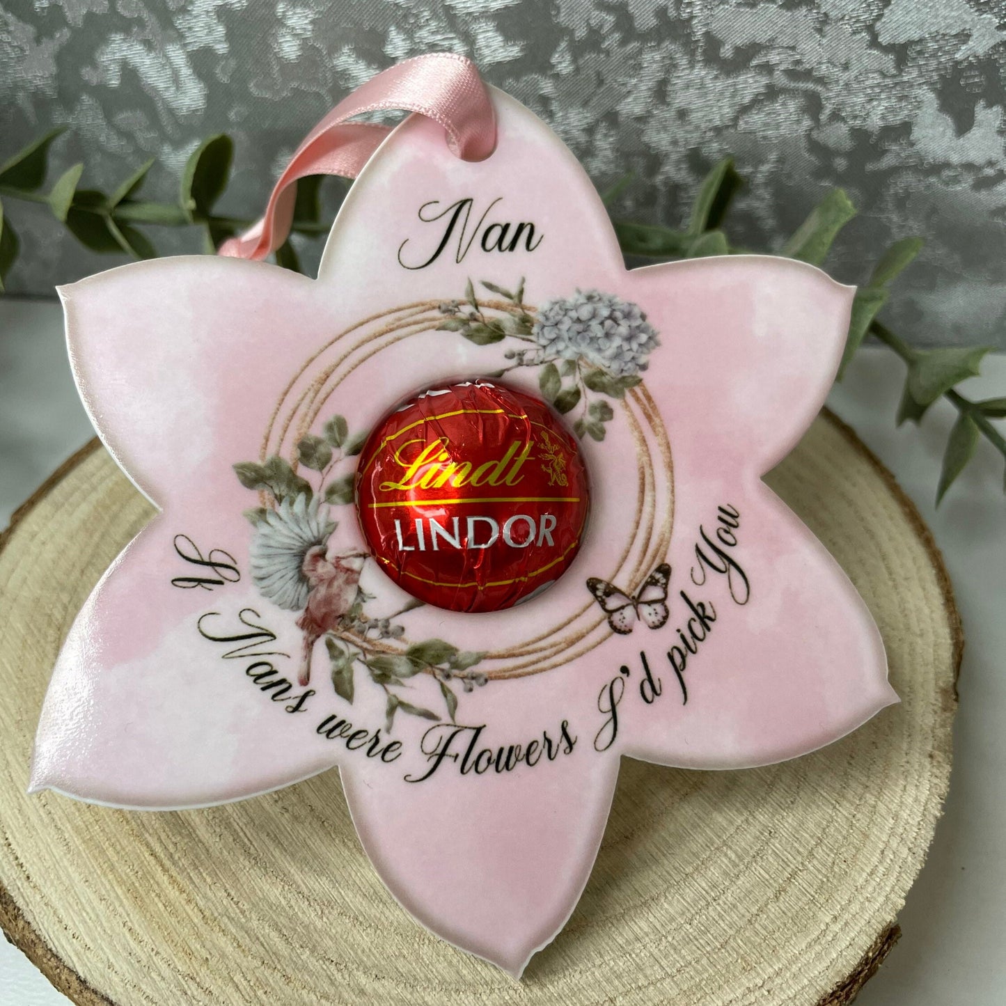 Lindor Chocolate Flower Gift Tag