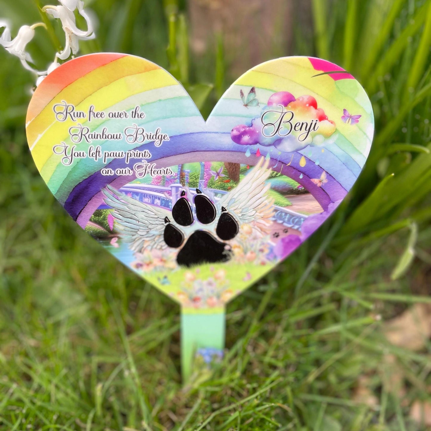 Rainbow Pet Memorial Grave Decoration