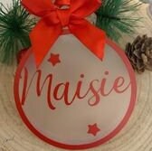 Personalised Frosted Christmas Baubles