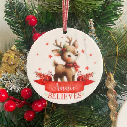 Personalised Believes Tree Bauble