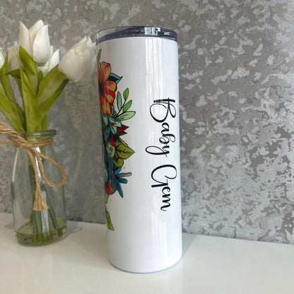 Skull With Flowers 20oz Tumbler