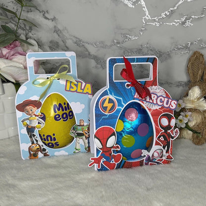 Personalised Easter Bunny Egg Holder | Kids Custom Name Easter Gift Treat Box