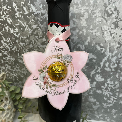 Lindor Chocolate Flower Gift Tag
