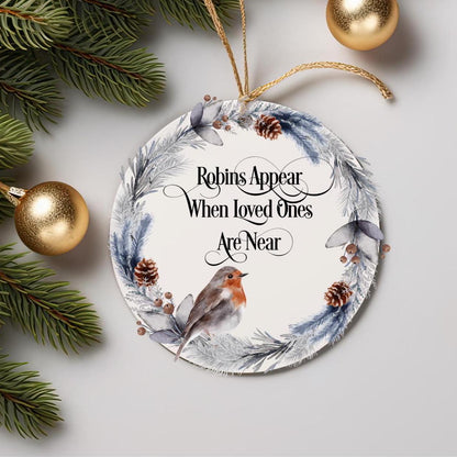 Robins Appear Wreath Bauble