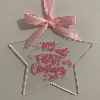My first Christmas Star Bauble