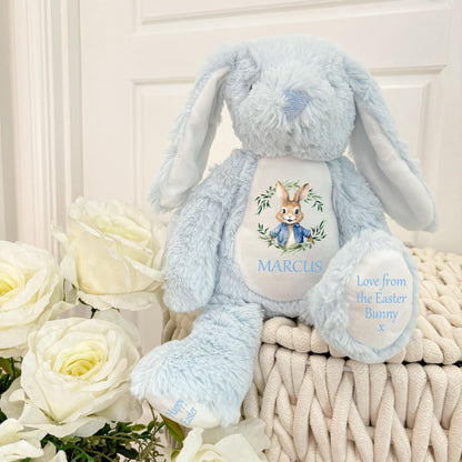 Floppy Rabbit Plush Teddy - Happy Easter Wreath