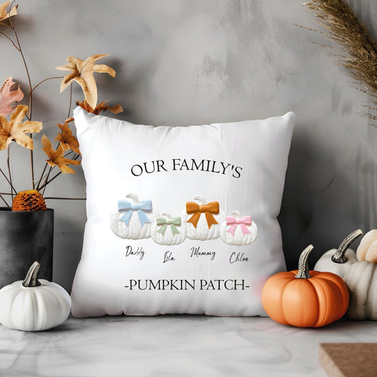Family Pumpkin Patch Cushion