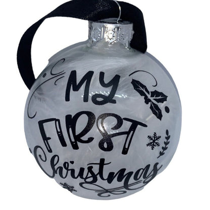 My First Christmas Feathered Bauble