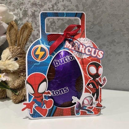 Personalised Easter Bunny Egg Holder | Kids Custom Name Easter Gift Treat Box