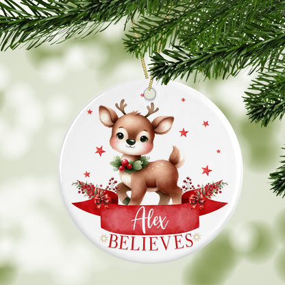 Personalised Believes Tree Bauble