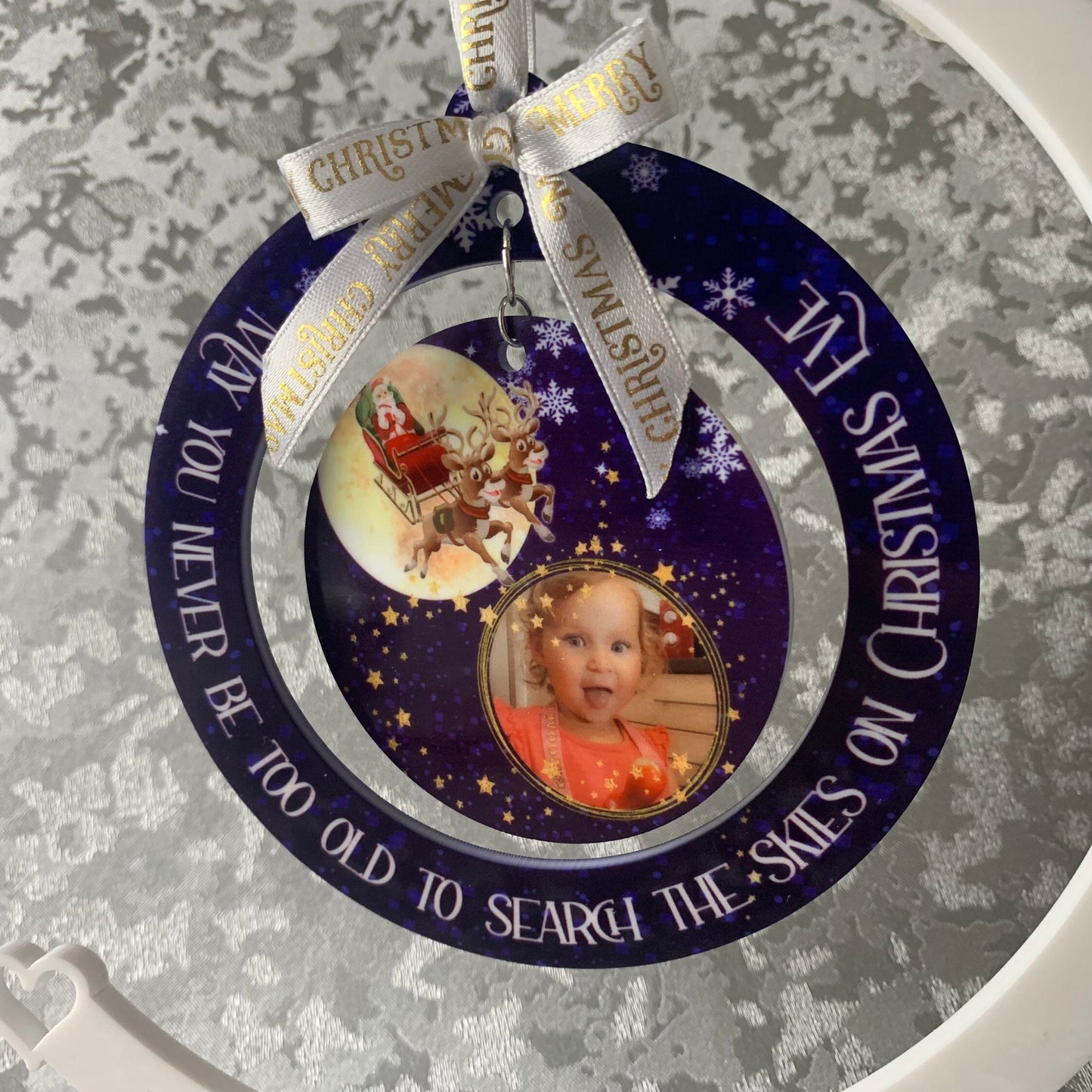 May you never be too old to search the skies on Christmas eve Bauble