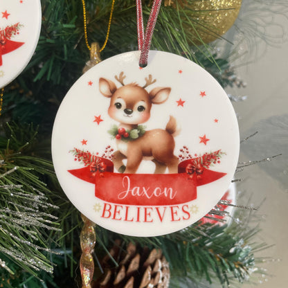 Personalised Believes Tree Bauble