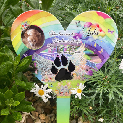 Rainbow Pet Memorial Grave Decoration