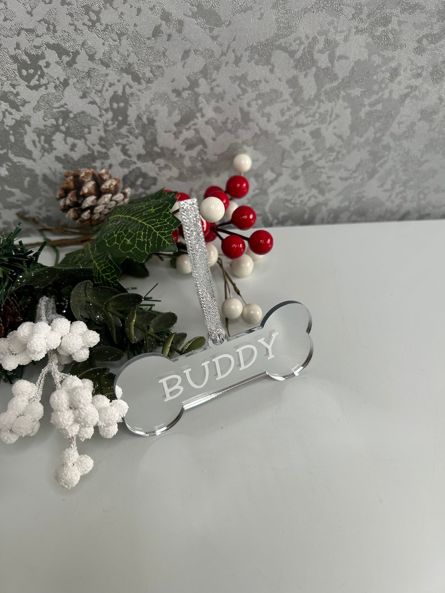 Personalised Pet Bone Bauble