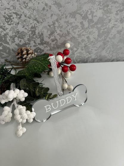 Personalised Pet Bone Bauble