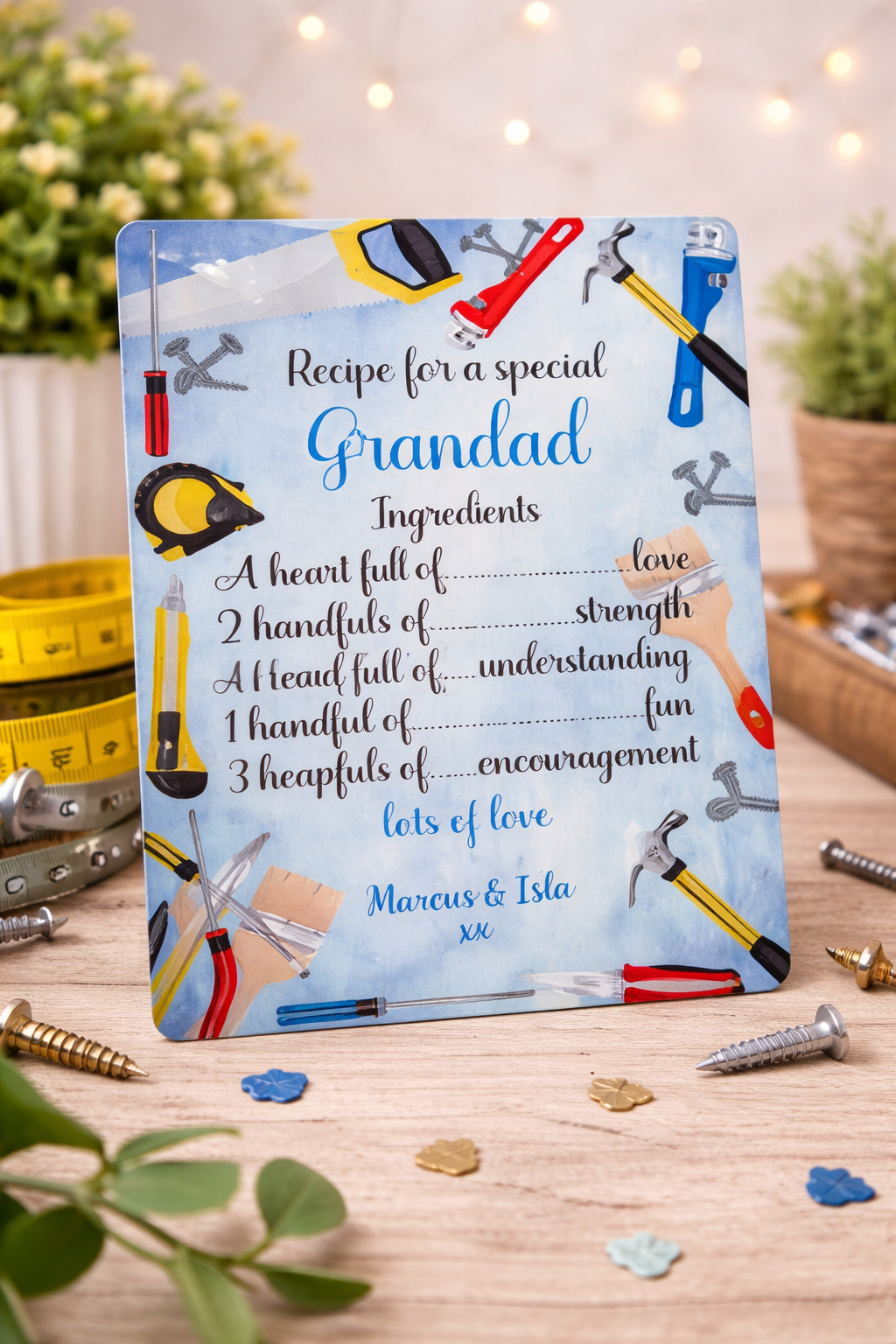 Recipe For A Special Grandad Plaque