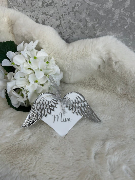 Memorial Angel Wings Bauble