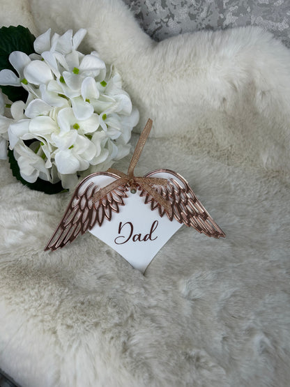 Memorial Angel Wings Bauble