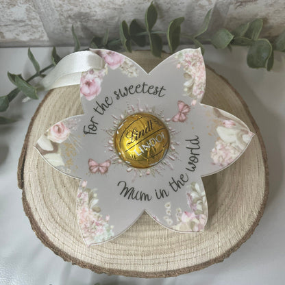 Lindor Chocolate Flower Gift Tag