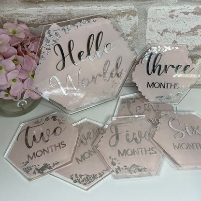 Hello World Baby First Months Milestone Discs