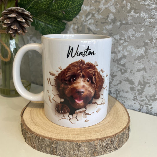 Chocolate Cockapoo Hole In A Wall Mug