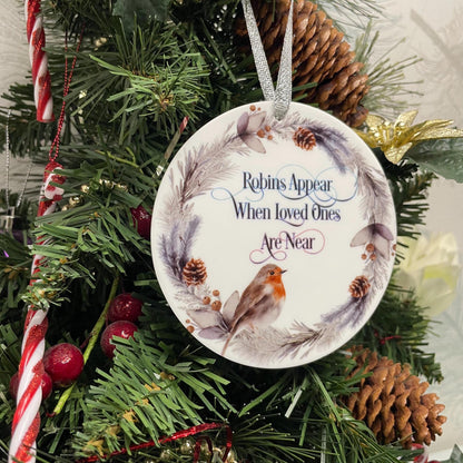 Robins Appear Wreath Bauble