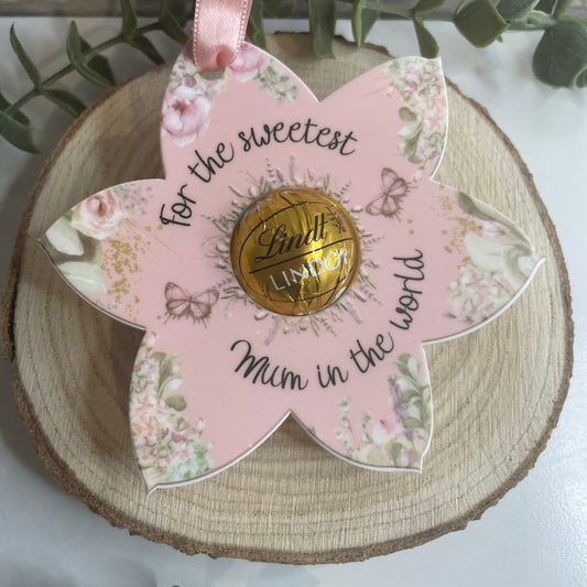 Lindor Chocolate Flower Gift Tag
