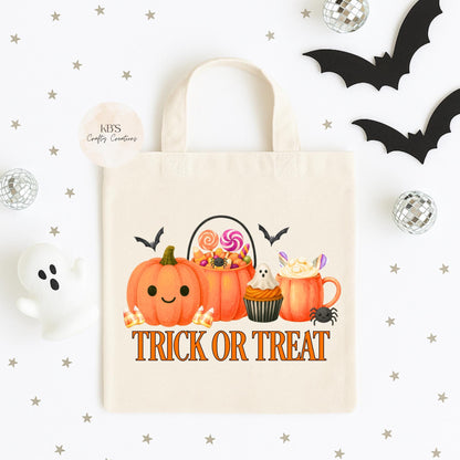 Ghostly Trick or Treat Tote Bags