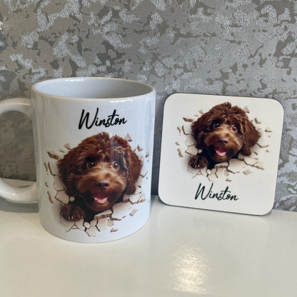 Chocolate Cockapoo Hole In A Wall Mug