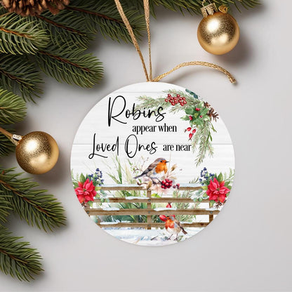 Robins Appear when Loved Ones Are Near Bauble
