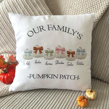 Family Pumpkin Patch Cushion