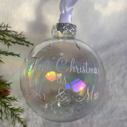 First Christmas as Mr and Mrs Christmas Bauble