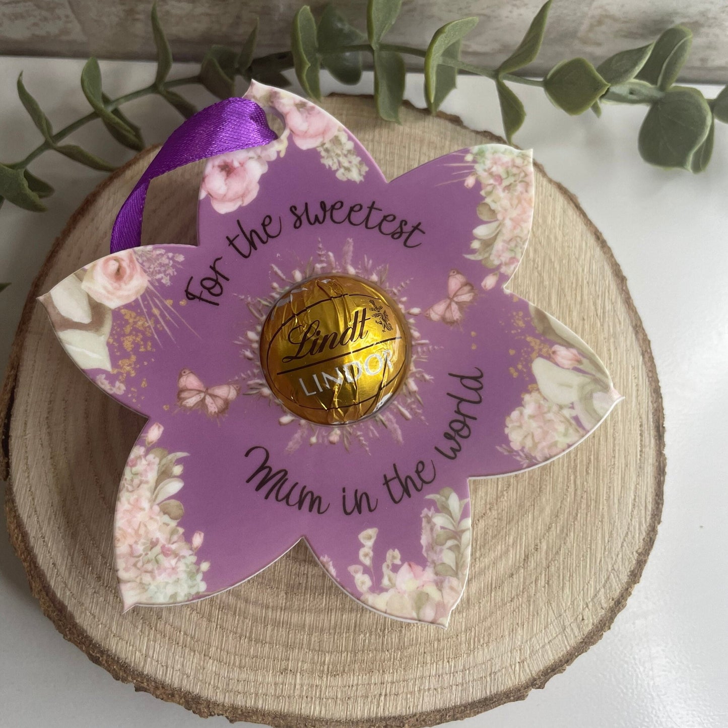 Lindor Chocolate Flower Gift Tag