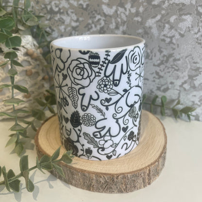 Funny Novelty Willy & Flowers Mug