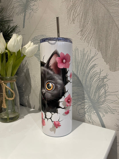 Black Kitten Cat 20oz Tumbler|