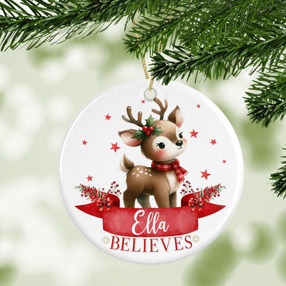 Personalised Believes Tree Bauble
