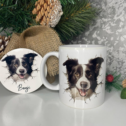 Border Collie Hole In A Wall Mug