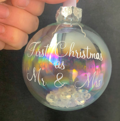 First Christmas as Mr and Mrs Christmas Bauble